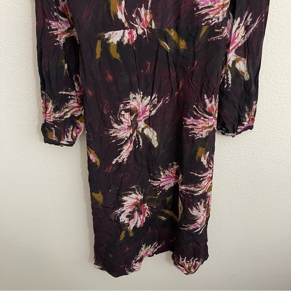 Midi Dress in Deep Plum Floral - Picture 13 of 15